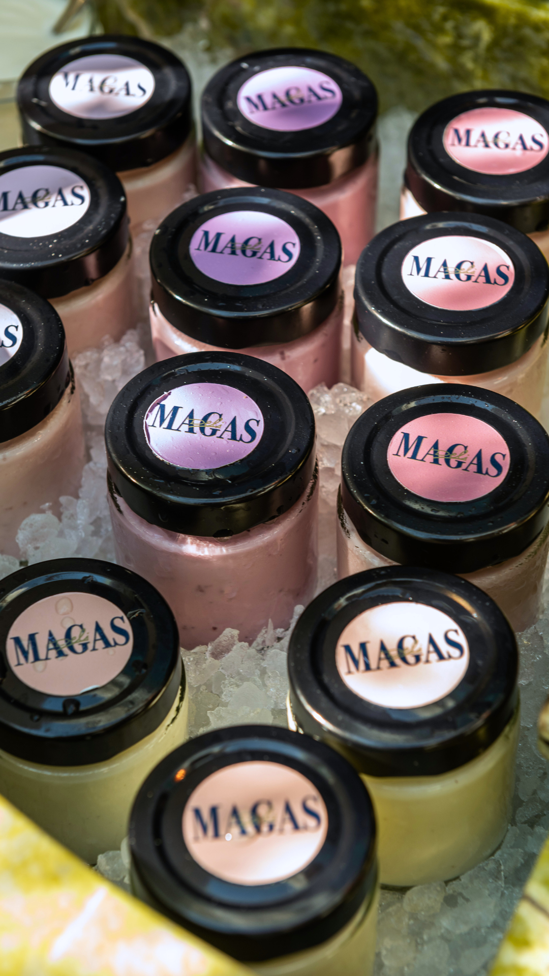 Maga's products in storage jars