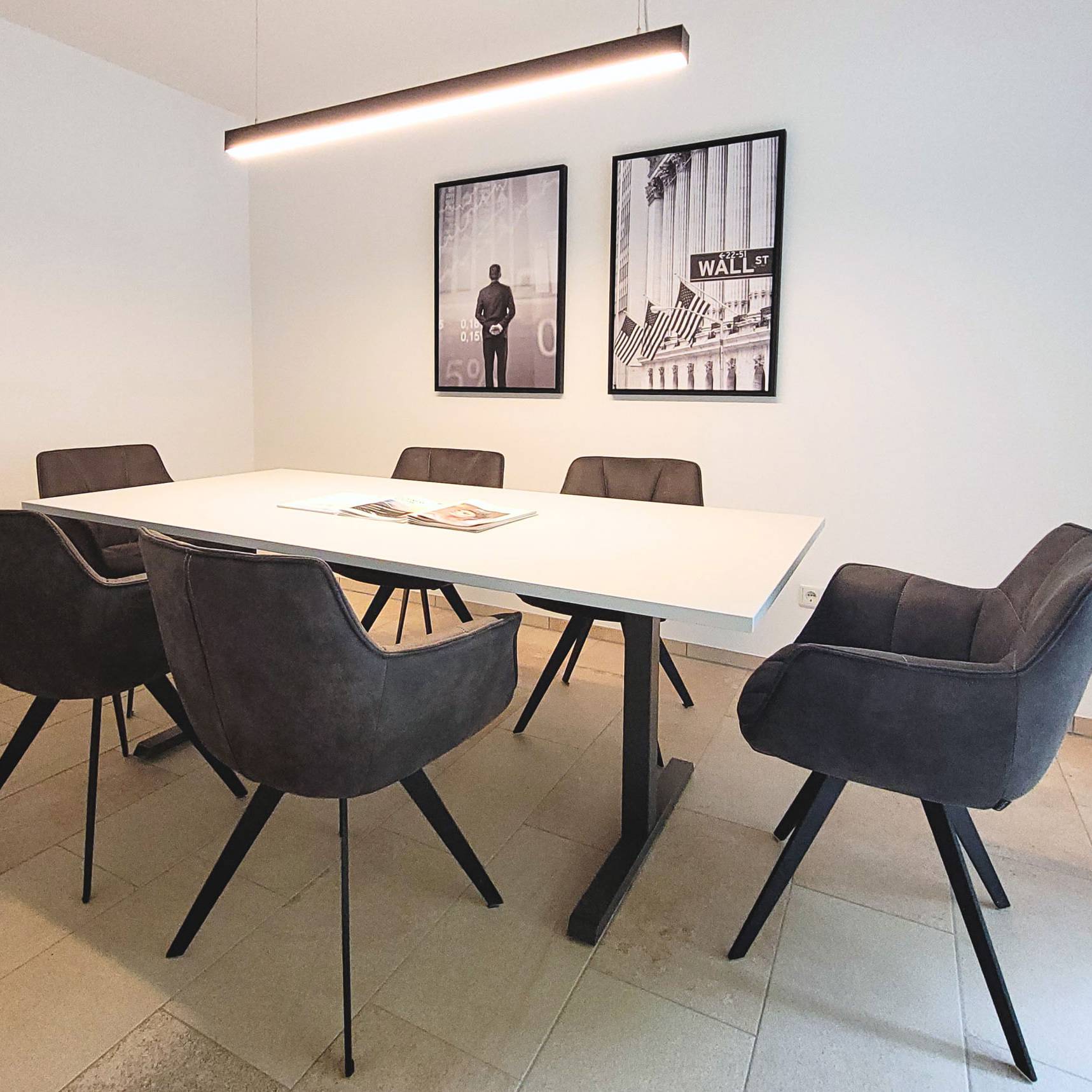 conference table in a seminar room