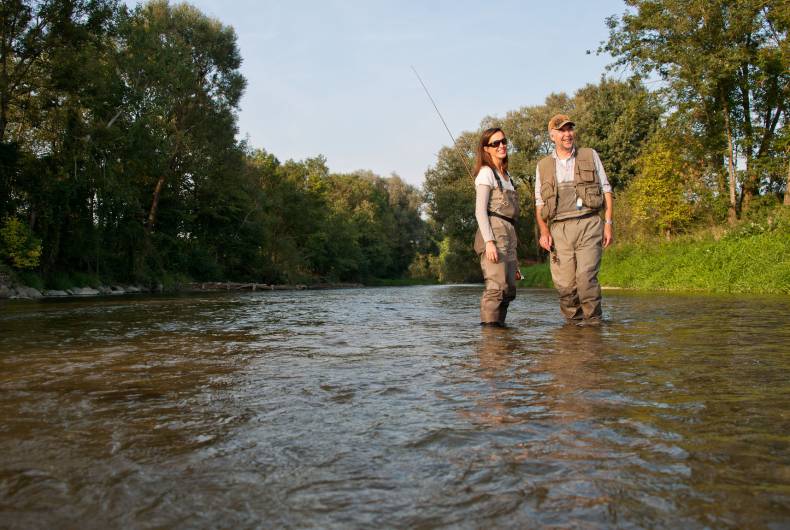 Zwei Angler in Antiesen