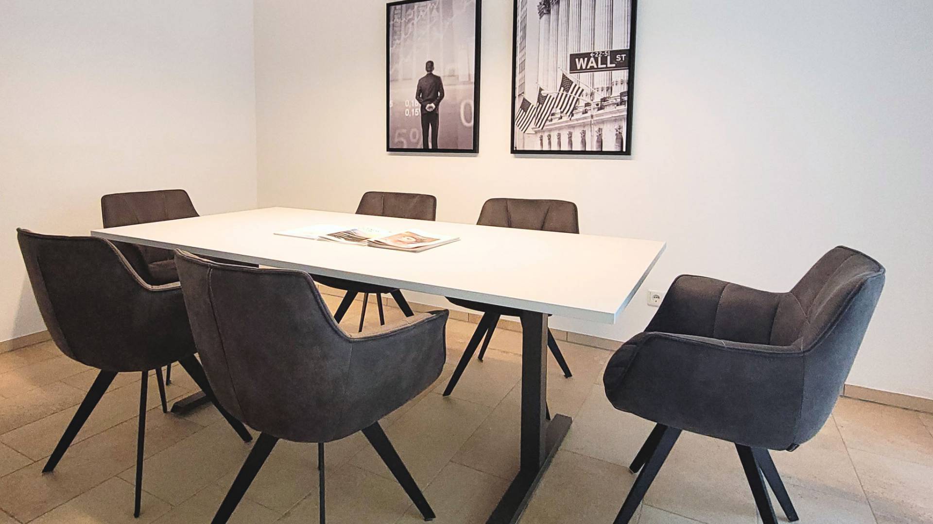 conference table in a seminar room