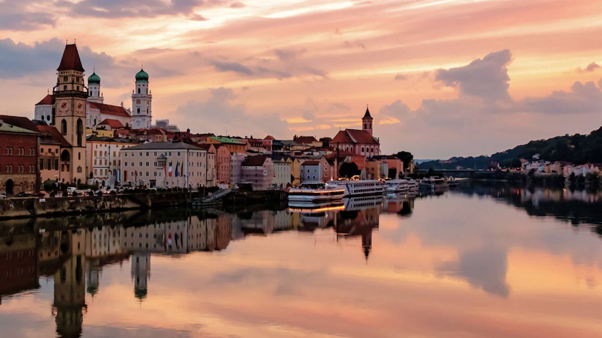 Sonnenuntergang in Passau